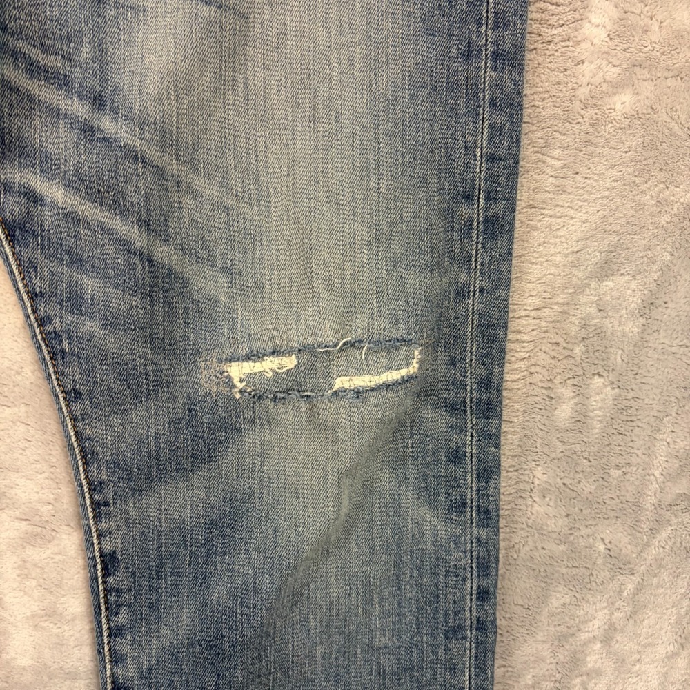 Polo Ralph Lauren Jeans Size 36x30 The Sullivan Slim Patchwork Distressed Light - Picture 5 of 13